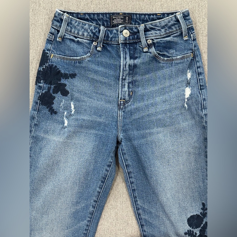 Abercrombie & Fitch Simone High Rise Ankle Flare Jeans - Picture 2 of 7